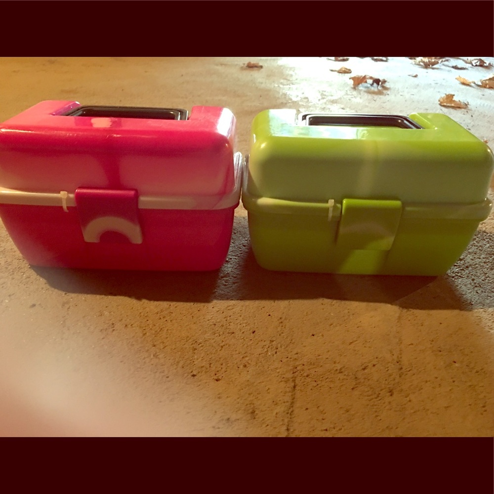 Pink or Green Kids Fishing Tackle Box